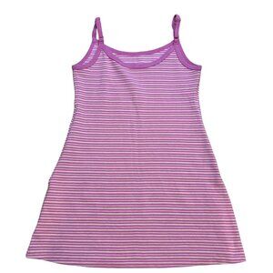 American Eagle Pink‎ & White Striped Sleeveless Dress Size S Cotton Blend
